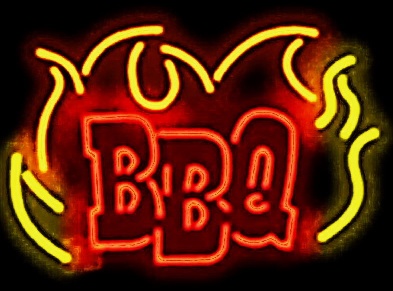 BBQ Flames Food Neon Sign
